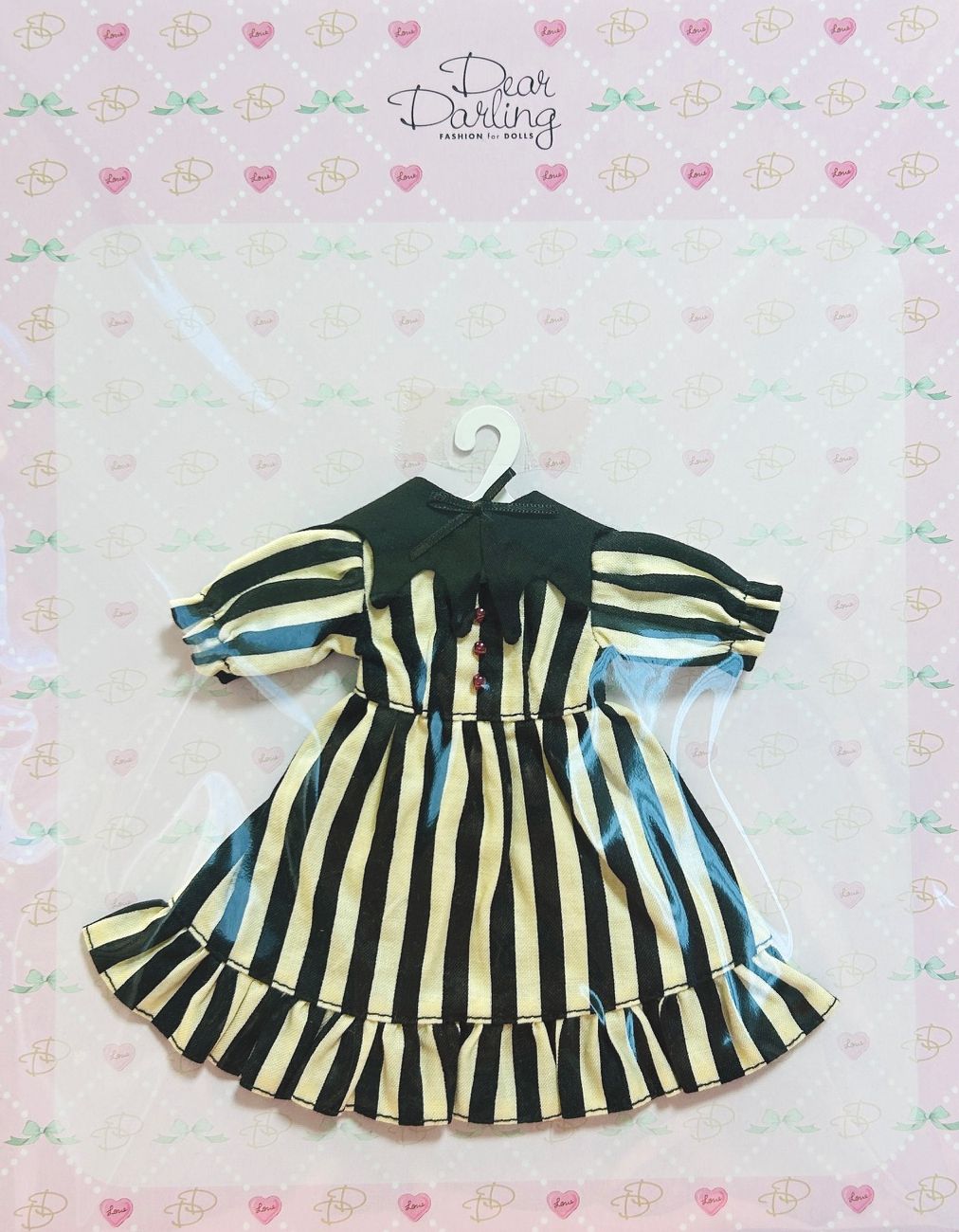 画像1: 22cmドールサイズ  【つけ襟付きワンピース コウモリ】  By Dear Darling